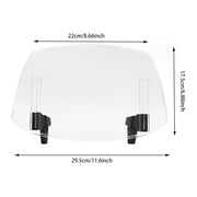 For Kawasaki / Honda / BMW / Yamaha Motorcycle Adjustable Windshield(Transparent)