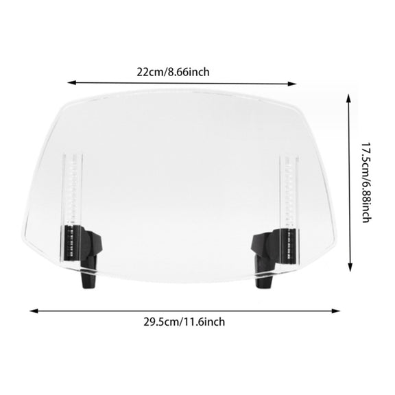 For Kawasaki / Honda / BMW / Yamaha Motorcycle Adjustable Windshield(Transparent)