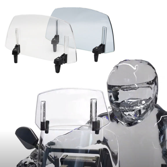 For Kawasaki / Honda / BMW / Yamaha Motorcycle Adjustable Windshield(Transparent)
