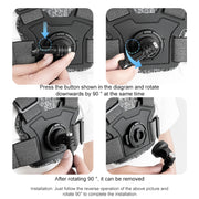 3 in 1 Adjustable Body Mount Belt Chest Strap with Mount & Screw(Grey)