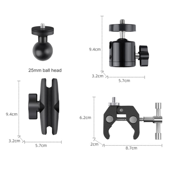 10 in 1 Crabs Selfie Stick Motorcycle Clamps Handlebar Fixed Mount