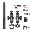 9 in 1 Dual-Link Crabs Selfie Stick Kit Motorcycle Clamps Handlebar Fixed Mount - Holder by PMC TechLife | Online Shopping South Africa | PMC TechLife | Buy Now Pay Later Mobicred