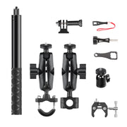 9 in 1 Dual-Link Crabs Selfie Stick Kit Motorcycle Clamps Handlebar Fixed Mount