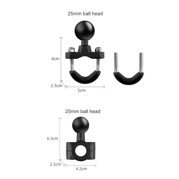 3 in 1 U-Type Mount Selfie Stick Motorcycle Clamps Handlebar Fixed Mount