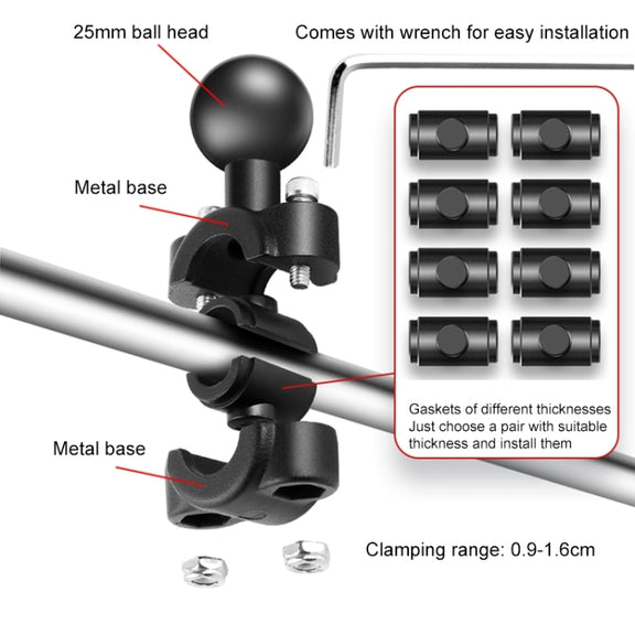 9 in 1 Wrench O-Type Mount Crabs Kit Motorcycle Clamps Handlebar Fixed Mount
