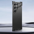 For Samsung Galaxy S23 Ultra 5G Frameless Metal Corner Pad Phone Case with Lens Film(Black) - Galaxy S23 Ultra 5G Cases by PMC TechLife | Online Shopping South Africa | PMC TechLife | Buy Now Pay Later Mobicred