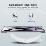 For Samsung Galaxy S23 Ultra 5G Frameless Metal Corner Pad Phone Case with Lens Film(Black)