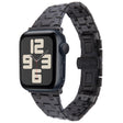 For Apple Watch SE 2023 44mm Double T Stainless Steel Watch Band(Black) - Watch Bands by PMC TechLife | Online Shopping South Africa | PMC TechLife