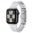 For Apple Watch SE 2023 40mm Double T Stainless Steel Watch Band(Silver) - Watch Bands by PMC TechLife | Online Shopping South Africa | PMC TechLife