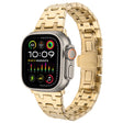 For Apple Watch Ultra 2 49mm Double T Stainless Steel Watch Band(Gold) - Watch Bands by PMC TechLife | Online Shopping South Africa | PMC TechLife