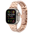 For Apple Watch Ultra 2 49mm Double T Stainless Steel Watch Band(Rose Gold) - Watch Bands by PMC TechLife | Online Shopping South Africa | PMC TechLife
