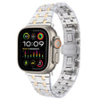 For Apple Watch Ultra 2 49mm Double T Stainless Steel Watch Band(Silver Gold) - Watch Bands by PMC TechLife | Online Shopping South Africa | PMC TechLife