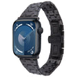 For Apple Watch Series 9 41mm Double T Stainless Steel Watch Band(Black) - Watch Bands by PMC TechLife | Online Shopping South Africa | PMC TechLife