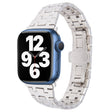 For Apple Watch Series 7 45mm Double T Stainless Steel Watch Band(Starlight) - Watch Bands by PMC TechLife | Online Shopping South Africa | PMC TechLife