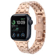 For Apple Watch SE 40mm Double T Stainless Steel Watch Band(Rose Gold) - Watch Bands by PMC TechLife | Online Shopping South Africa | PMC TechLife