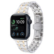 For Apple Watch SE 40mm Double T Stainless Steel Watch Band(Silver Gold) - free shipping - PMC TechLife - Order now!