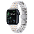 For Apple Watch SE 40mm Double T Stainless Steel Watch Band(Silver Rose Gold) - Watch Bands by PMC TechLife | Online Shopping South Africa | PMC TechLife