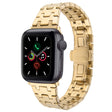 For Apple Watch Series 5 40mm Double T Stainless Steel Watch Band(Gold) - Watch Bands by PMC TechLife | Online Shopping South Africa | PMC TechLife