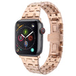 For Apple Watch Series 4 40mm Double T Stainless Steel Watch Band(Rose Gold) - Watch Bands by PMC TechLife | Online Shopping South Africa | PMC TechLife
