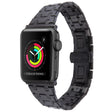 For Apple Watch 42mm Double T Stainless Steel Watch Band(Black) - Watch Bands by PMC TechLife | Online Shopping South Africa | PMC TechLife
