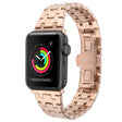 For Apple Watch 42mm Double T Stainless Steel Watch Band(Rose Gold) - Watch Bands by PMC TechLife | Online Shopping South Africa | PMC TechLife