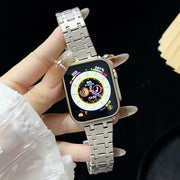 For Apple Watch 42mm Double T Stainless Steel Watch Band(Starlight)