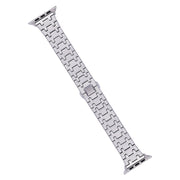 For Apple Watch 42mm Double T Stainless Steel Watch Band(Silver)