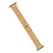 For Apple Watch 38mm Double T Stainless Steel Watch Band(Rose Gold)