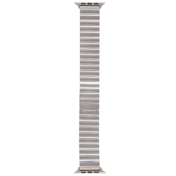 For Apple Watch SE 44mm Bamboo Stainless Steel Magnetic Watch Band(Sliver)