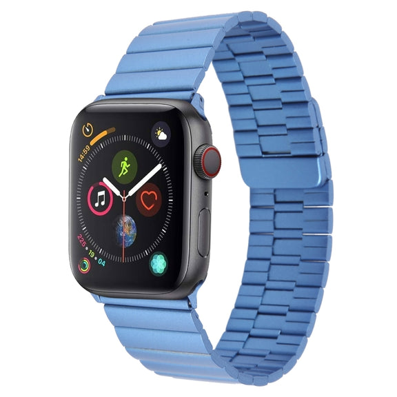 For Apple Watch Series 4 44mm Bamboo Stainless Steel Magnetic Watch Band(Blue)