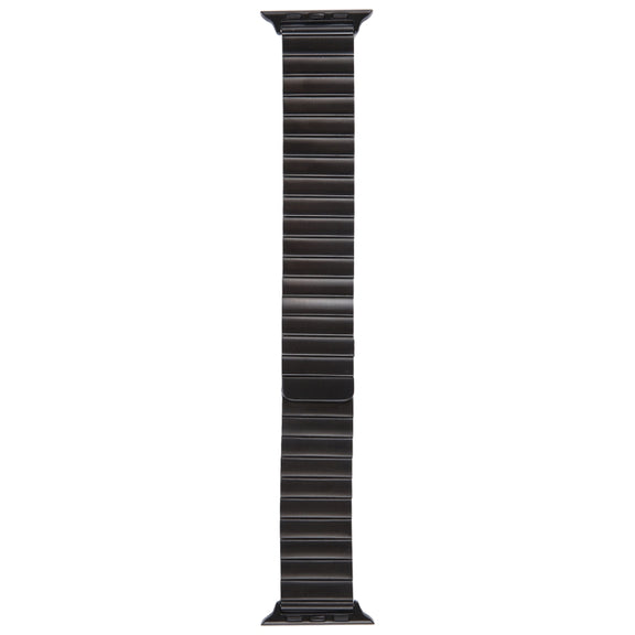 For Apple Watch 42mm Bamboo Stainless Steel Magnetic Watch Band(Black)
