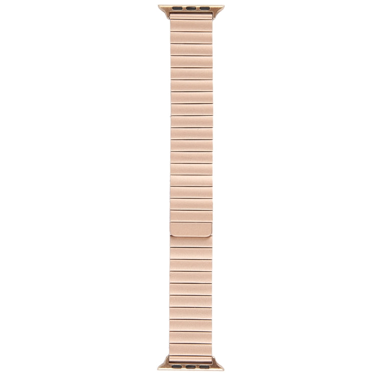 For Apple Watch 42mm Bamboo Stainless Steel Magnetic Watch Band(Rose Gold)