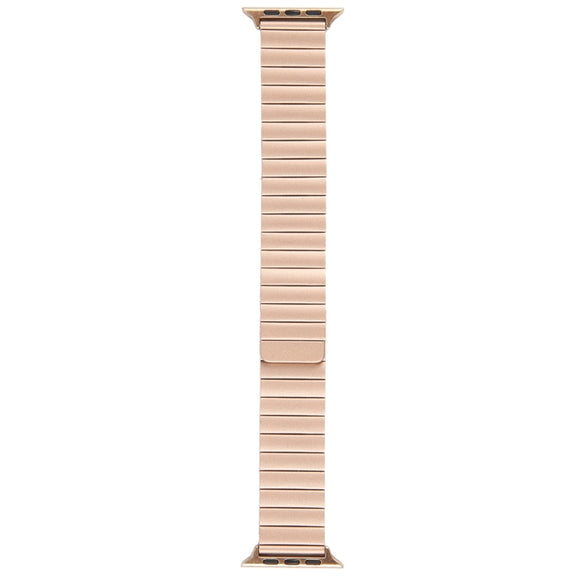 For Apple Watch 42mm Bamboo Stainless Steel Magnetic Watch Band(Rose Gold)