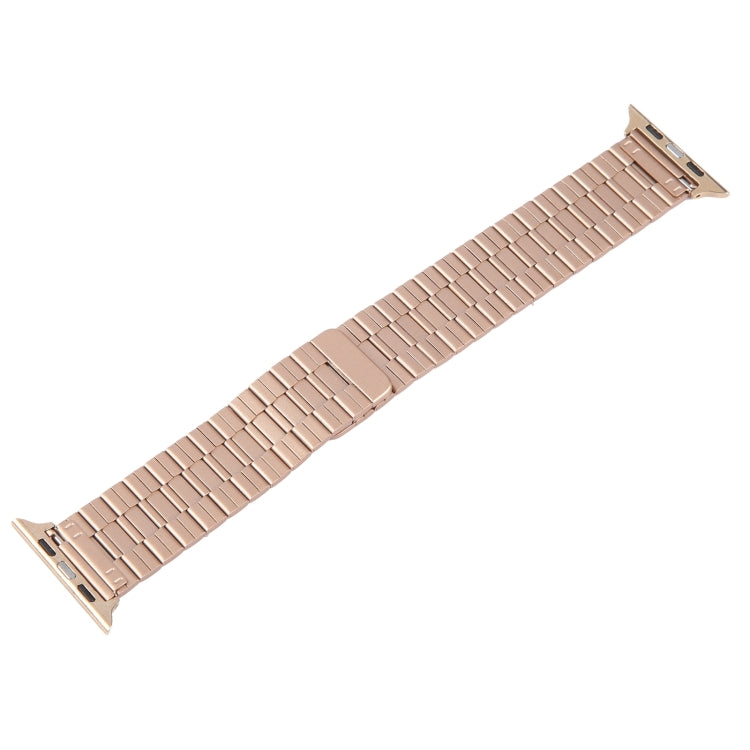 For Apple Watch 42mm Bamboo Stainless Steel Magnetic Watch Band(Rose Gold)
