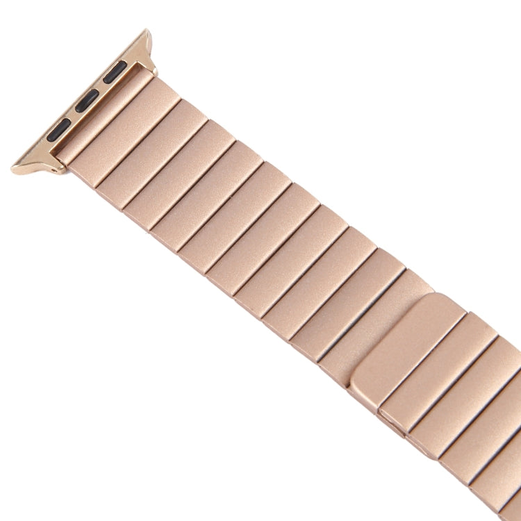 For Apple Watch 42mm Bamboo Stainless Steel Magnetic Watch Band(Rose Gold)