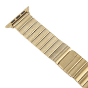 For Apple Watch 42mm Bamboo Stainless Steel Magnetic Watch Band(Gold)