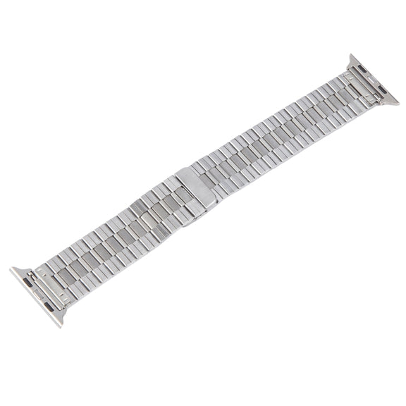 For Apple Watch 42mm Bamboo Stainless Steel Magnetic Watch Band(Sliver)