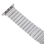For Apple Watch 42mm Bamboo Stainless Steel Magnetic Watch Band(Sliver)