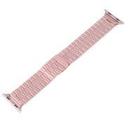 For Apple Watch 42mm Bamboo Stainless Steel Magnetic Watch Band(Pink)