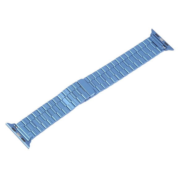 For Apple Watch 42mm Bamboo Stainless Steel Magnetic Watch Band(Blue)