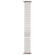 For Apple Watch 42mm Bamboo Stainless Steel Magnetic Watch Band(Starlight)