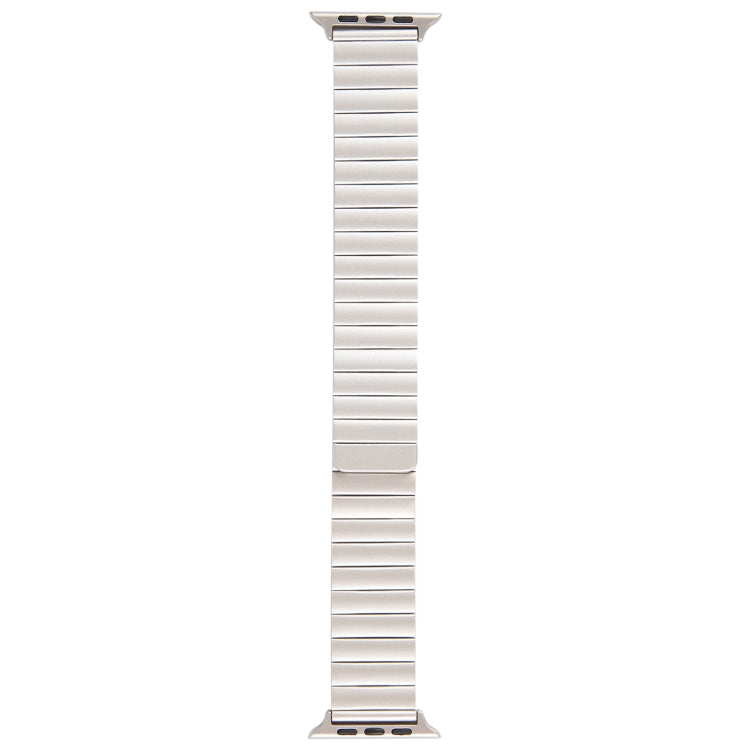 For Apple Watch 42mm Bamboo Stainless Steel Magnetic Watch Band(Starlight)