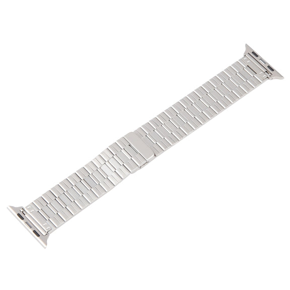 For Apple Watch 42mm Bamboo Stainless Steel Magnetic Watch Band(Starlight)