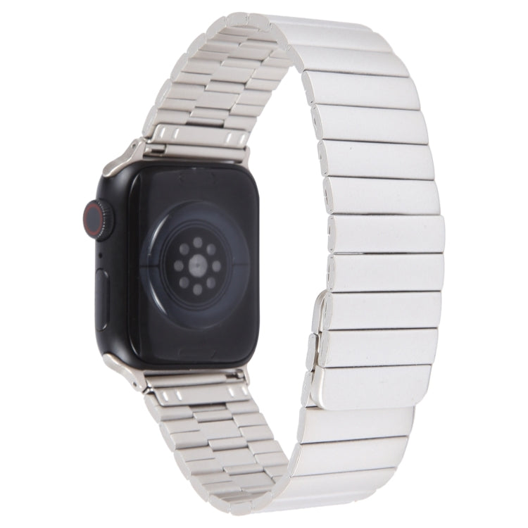 For Apple Watch 42mm Bamboo Stainless Steel Magnetic Watch Band(Starlight)