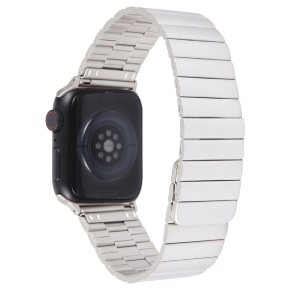 For Apple Watch 42mm Bamboo Stainless Steel Magnetic Watch Band(Starlight)