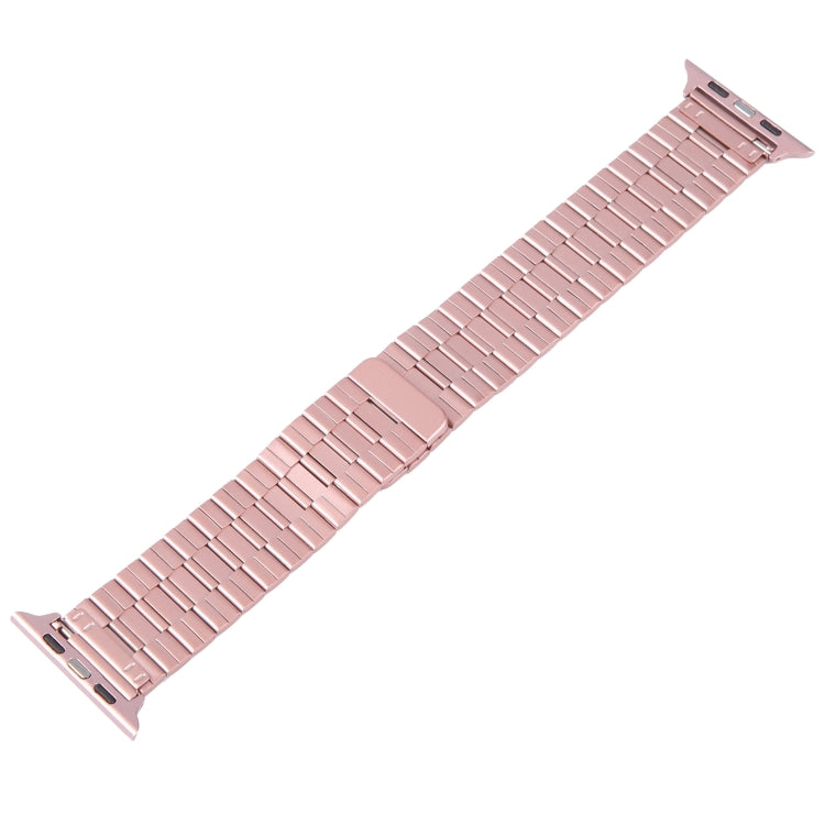 For Apple Watch 38mm Bamboo Stainless Steel Magnetic Watch Band(Pink)