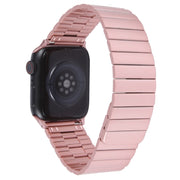 For Apple Watch 38mm Bamboo Stainless Steel Magnetic Watch Band(Pink)