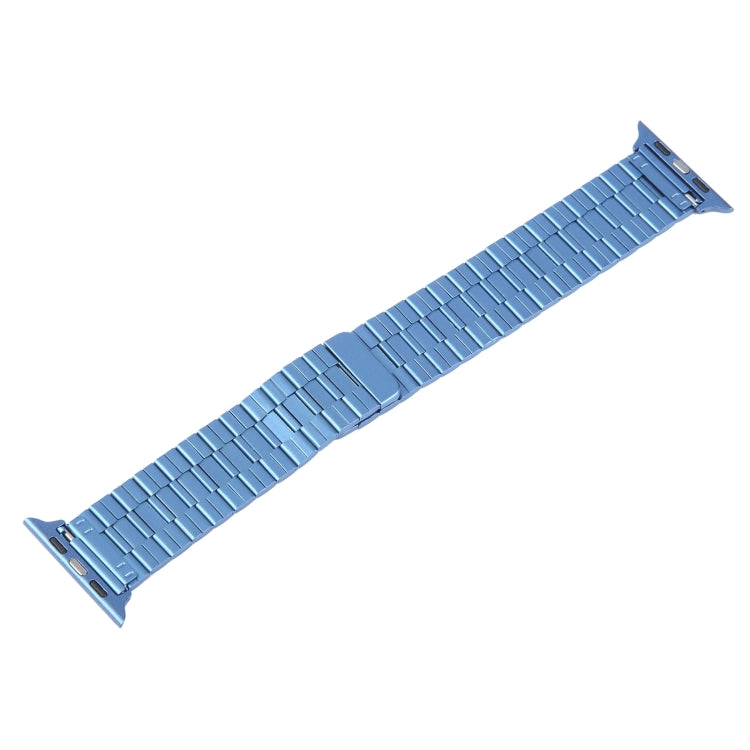 For Apple Watch 38mm Bamboo Stainless Steel Magnetic Watch Band(Blue)