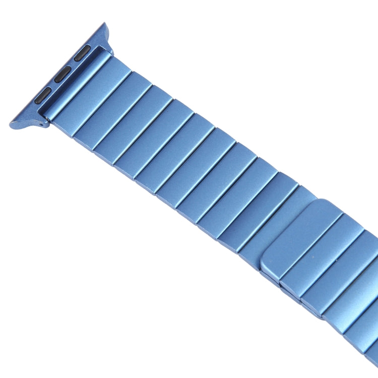 For Apple Watch 38mm Bamboo Stainless Steel Magnetic Watch Band(Blue)