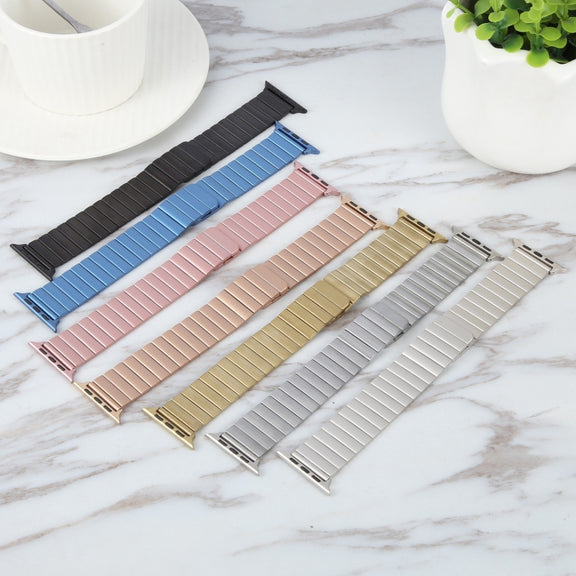 For Apple Watch Series 5 40mm Bamboo Stainless Steel Magnetic Watch Band(Black)